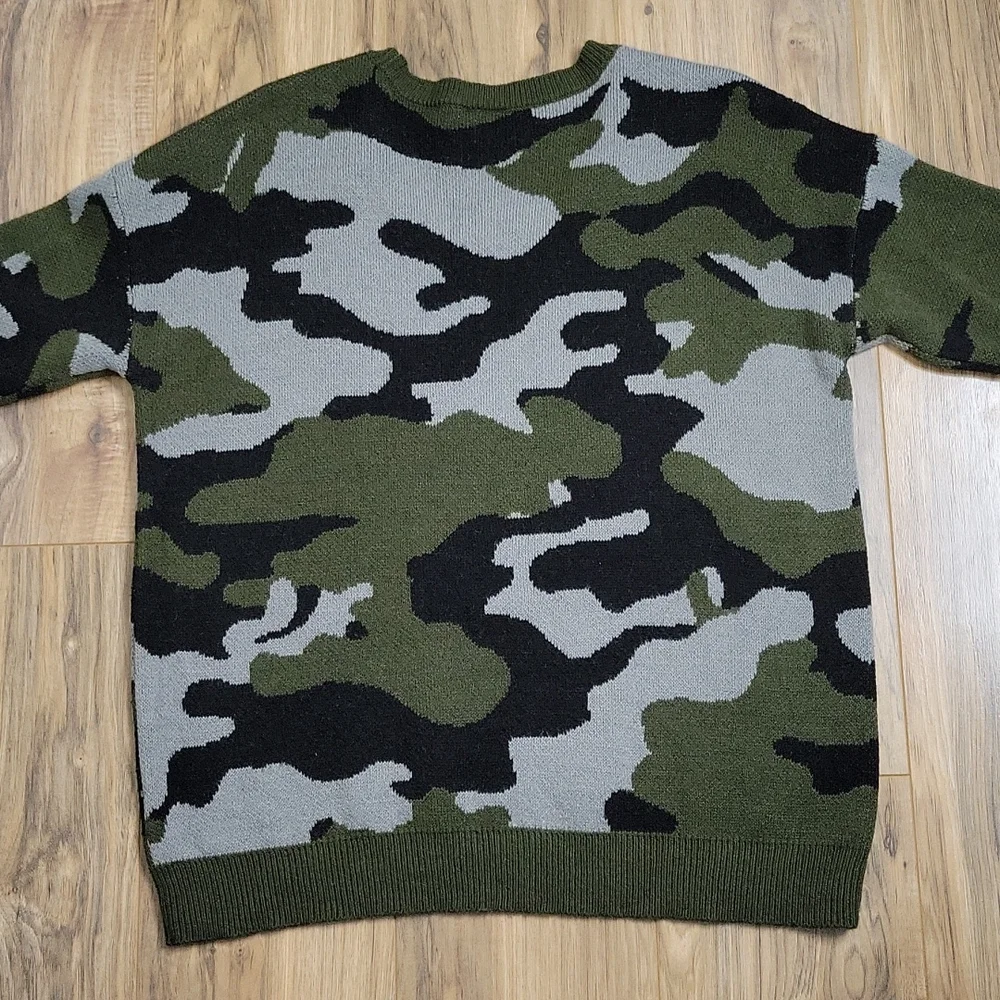 Torrid Camo Jacquard Crew Neck Sweater